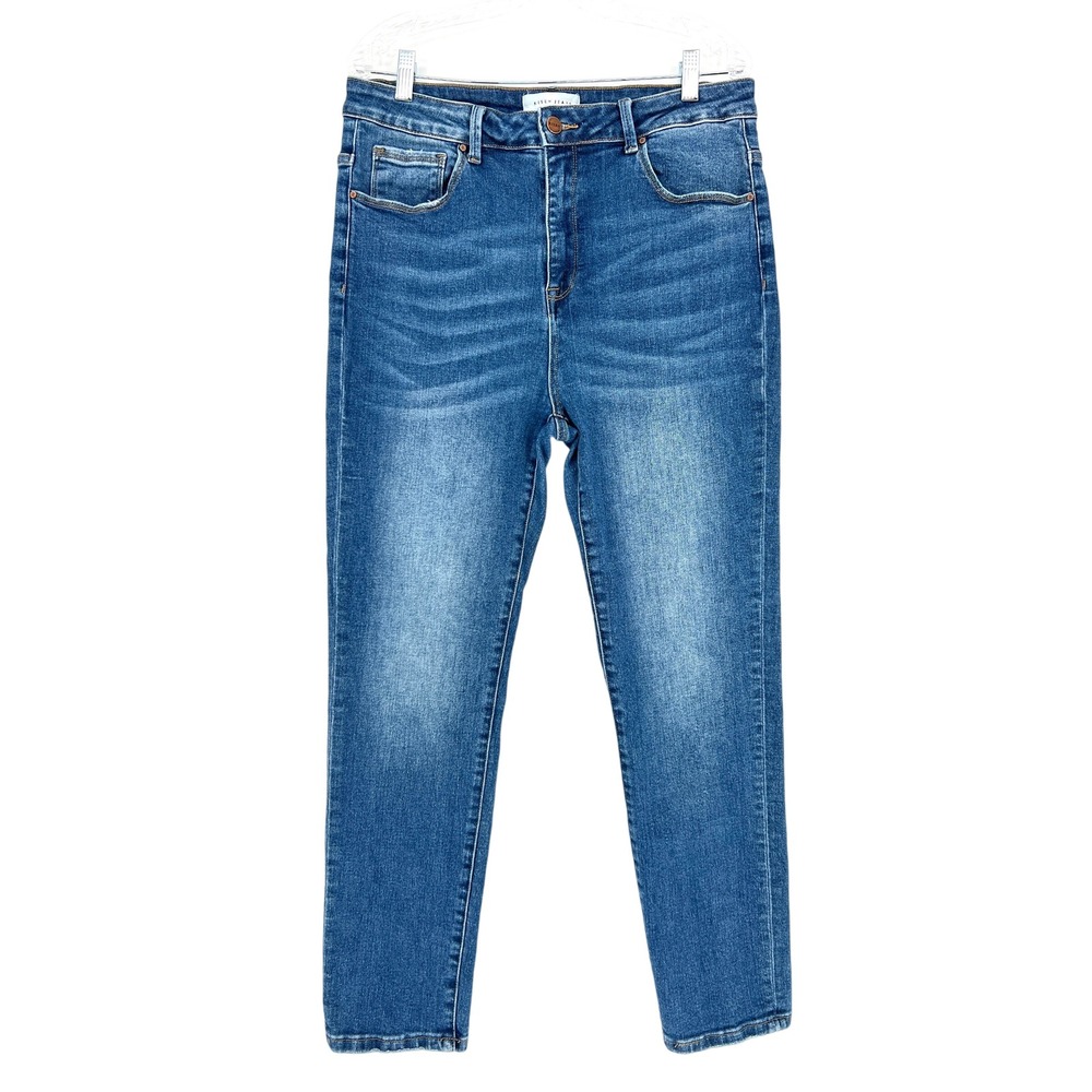 Risen High Rise Ankle Skinny Jeans Women 1XL Blue Stretch Denim RDP5607X